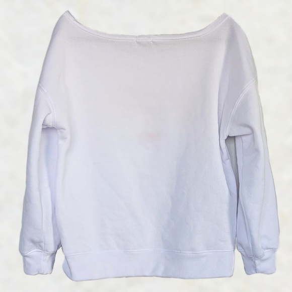 Faded Rose Los Angeles & Cherry Graphic Off-shoulder Long Sleeve Sweatshirt sz M - Picture 3 of 8